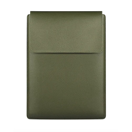 Husa universala pentru MacBook din piele, cu suport si zona mousepad, Verde