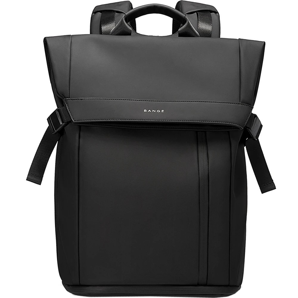 Rucsac laptop 15.6", smart casual, design pelerin unisex, impermeabil, BANGE, 44x30x17 cm, Negru