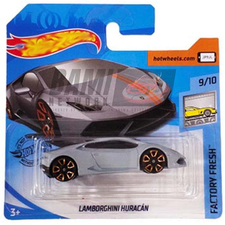 Masinuta Metalica Hot Wheels Lamborghini Huracan, Colectia 2019, Gri, 1:64