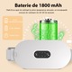 Aparat Centura Abdominala cu Incalzire si Masaj Hopinoo™️, pentru Dureri Menstruale si Lombare, 6 Trepte de Incalzire, 6 Moduri de Masaj, Display LED, Baterie 1800 mAh, Cablu USB si Husa de protectie incluse, Alb