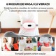 Aparat Centura Abdominala cu Incalzire si Masaj Hopinoo™️, pentru Dureri Menstruale si Lombare, 6 Trepte de Incalzire, 6 Moduri de Masaj, Display LED, Baterie 1800 mAh, Cablu USB si Husa de protectie incluse, Alb