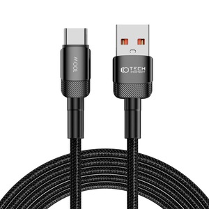 Cablu pentru incarcare si transfer de date TECH-PROTECT UltraBoost EVO, USB/USB Type-C, 100W, 5A, 3m, Negru