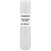 Rola Pungi De Vidat Gofrata, IMA Trend®, 28 x 500 cm, Folie Profesionala Pentru Ambalare Si Conservare Alimente, Compatibila Cu Aparate De Vidat, Material Reutilizabil Si Rezistent, Utilizare Universala, Transparent, Calitate Premium