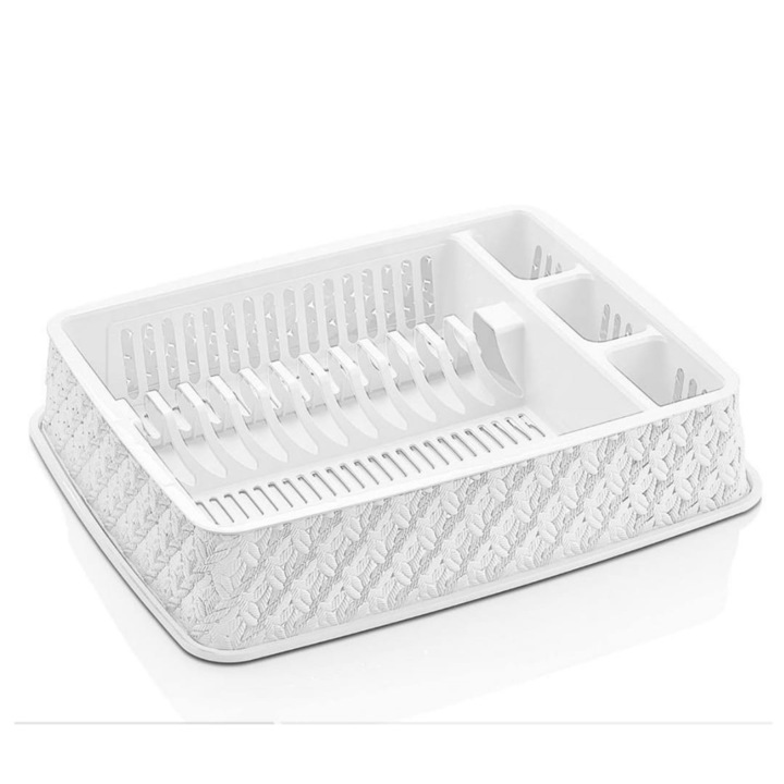 Scurgator vase plastic impletit, Alb, 39x30.5x9.5 cm