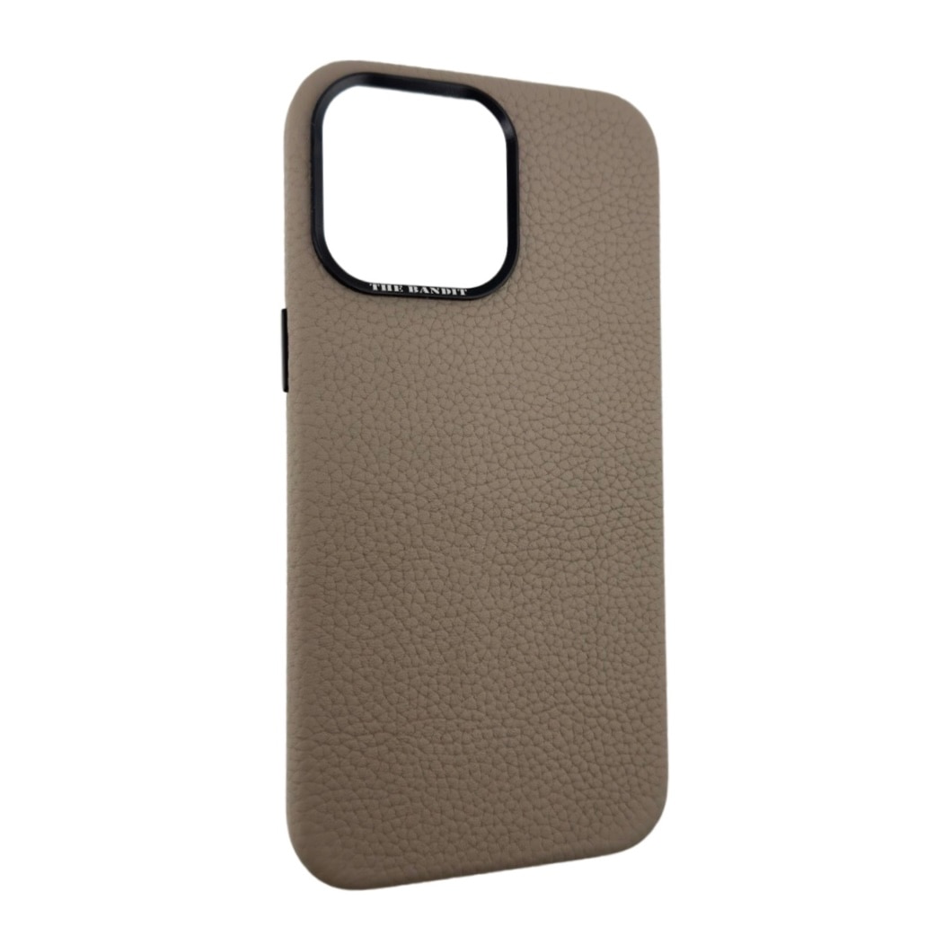 Husa piele, The Bandit Pebble pentru Iphone 15 Pro Max, Bej