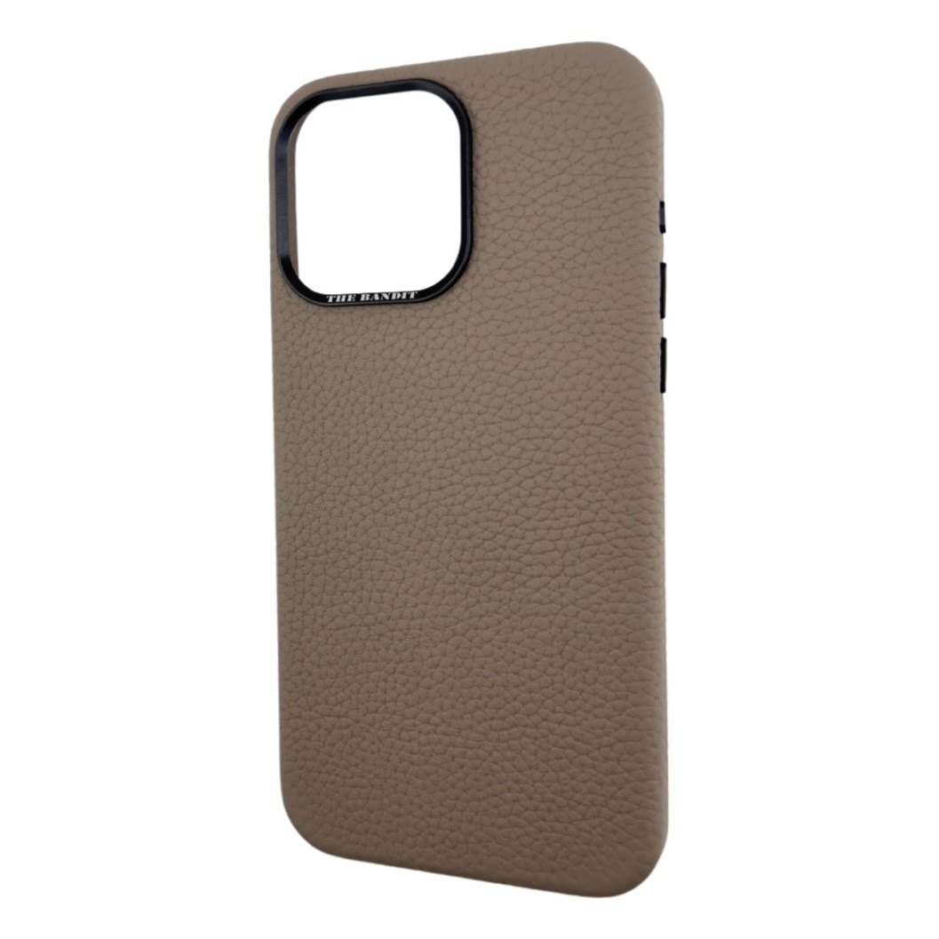 Husa piele, The Bandit Pebble pentru Iphone 15 Pro Max, Bej