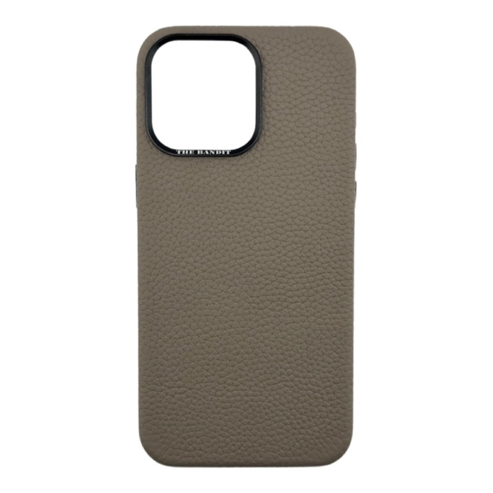 Husa piele, The Bandit Pebble pentru Iphone 15 Pro, Bej