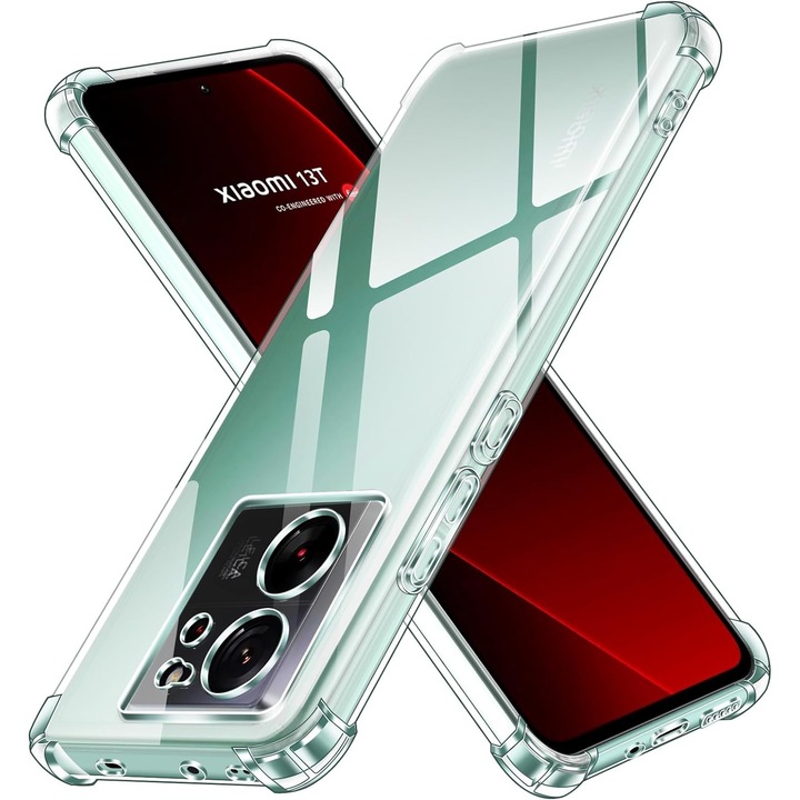 Кейс за Xiaomi 13T, 13T Pro Anti-Shock 1.5mm, със защита на стъклата, Aiyando, прозрачен