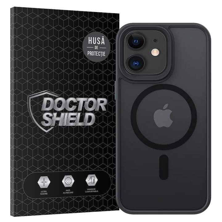 Husa de Protectie, Compatibila Apple iPhone 11, Doctor Shield Fantom, MagSafe - Negru