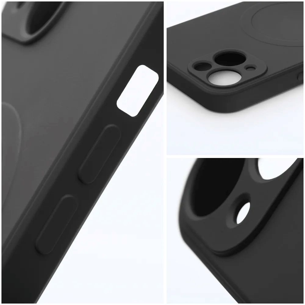 Husa MagSafe pentru Apple iPhone 14 Pro, OEM, Silicone Mag, Neagra