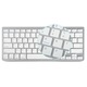 Mini tastatura, Zola®, Bluetooth 3.0, compatibil Windows, iOS, Android, alba