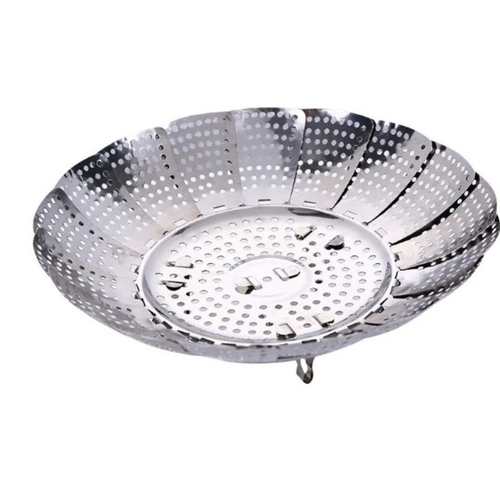 Sita de gatit la abur, RABY, pliabila, din otel, gri, 19-29 cm