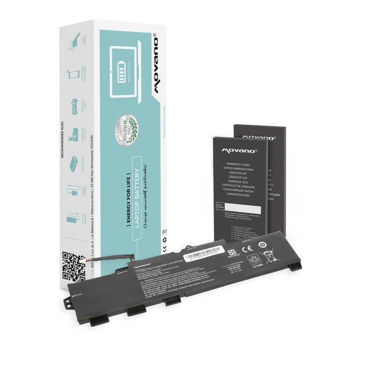 Батерия за лаптоп Movano, 4400 mAh, 11.1V, 3 клетки, за HP EliteBook 755 G5, 850 G5