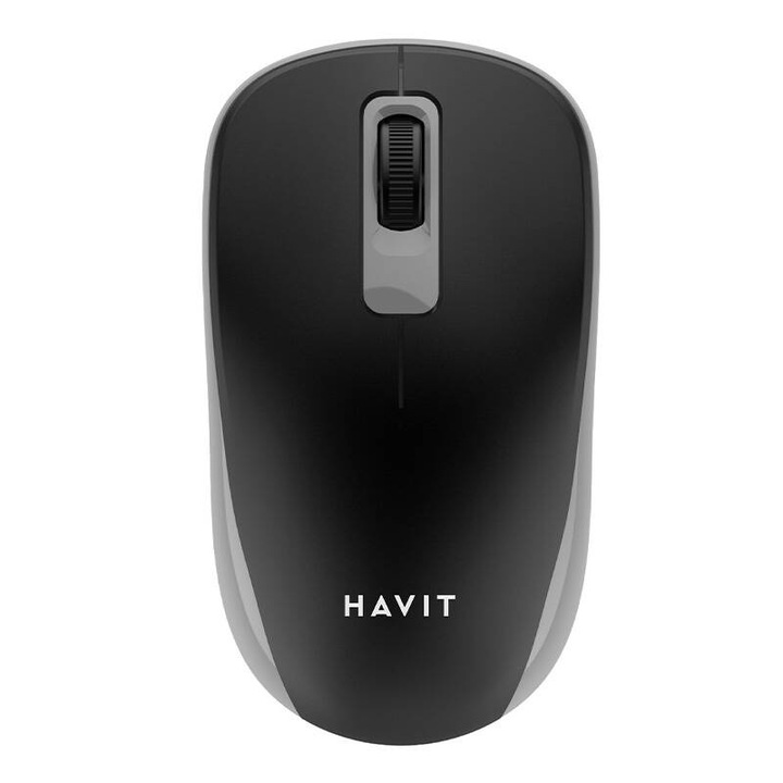 Mouse fara fir, Havit, Plastic, Wireless, Negru/Gri