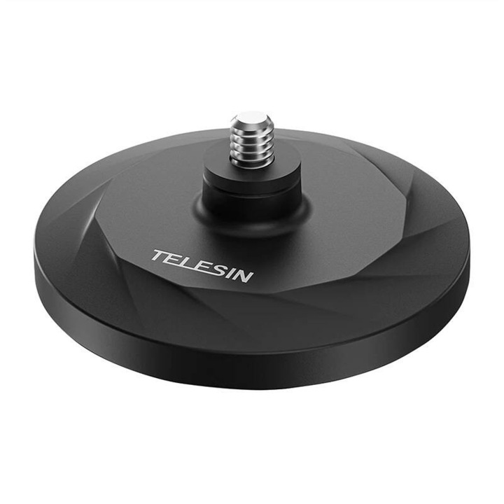 Монтажна основа за камера Insta360 GO3, Telesin, Алуминиева сплав, Черен