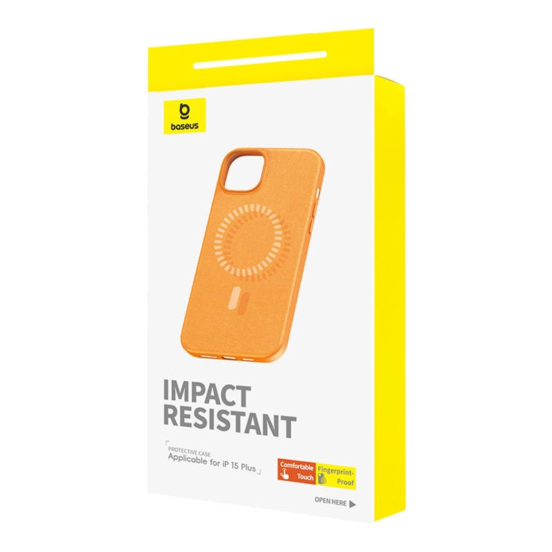 Husa telefon, Baseus, Pentru iPhone 15 Plus/14 Plus, Portocaliu