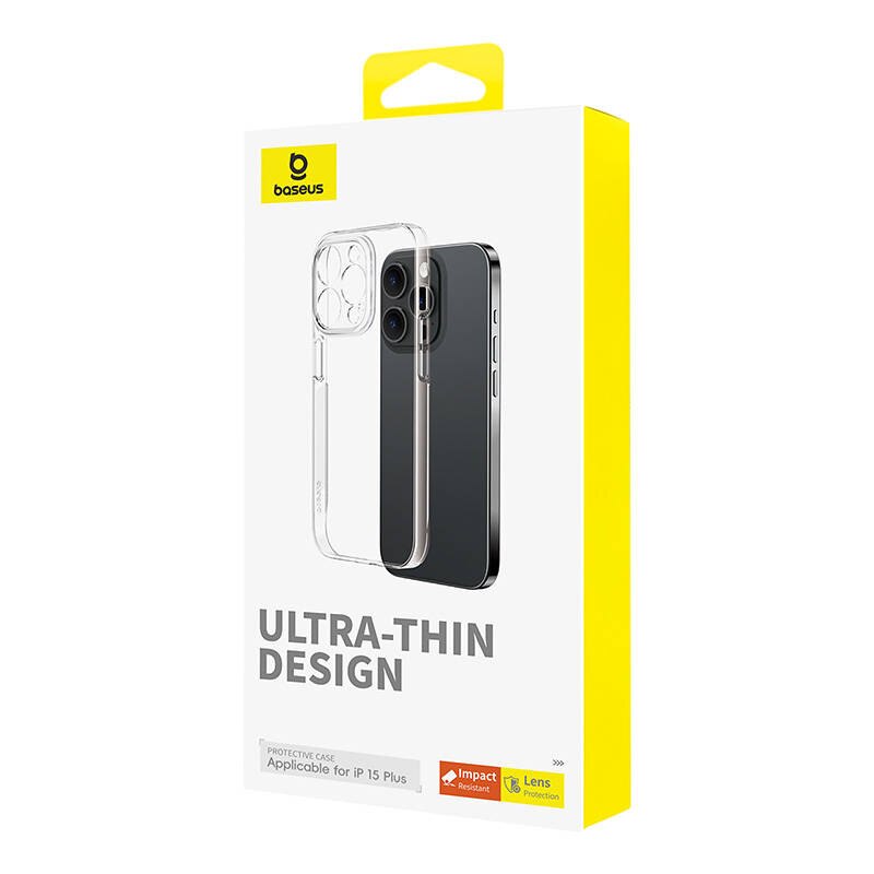 Husa telefon, Baseus, Policarbonat, Pentru iPhone 15 Plus, Transparent