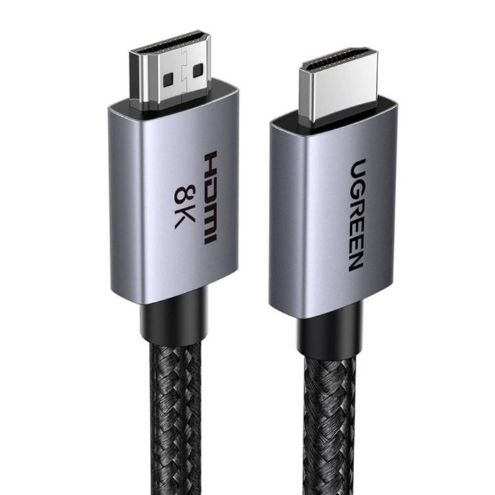 Ugreen HD171 kábel HDMI 2.1 8K tanúsítvánnyal rendelkező csatlakozókkal, 1 m hosszú - szürke