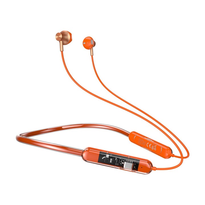 Безжични слушалки, Dudao, Bluetooth 5.3, Orange