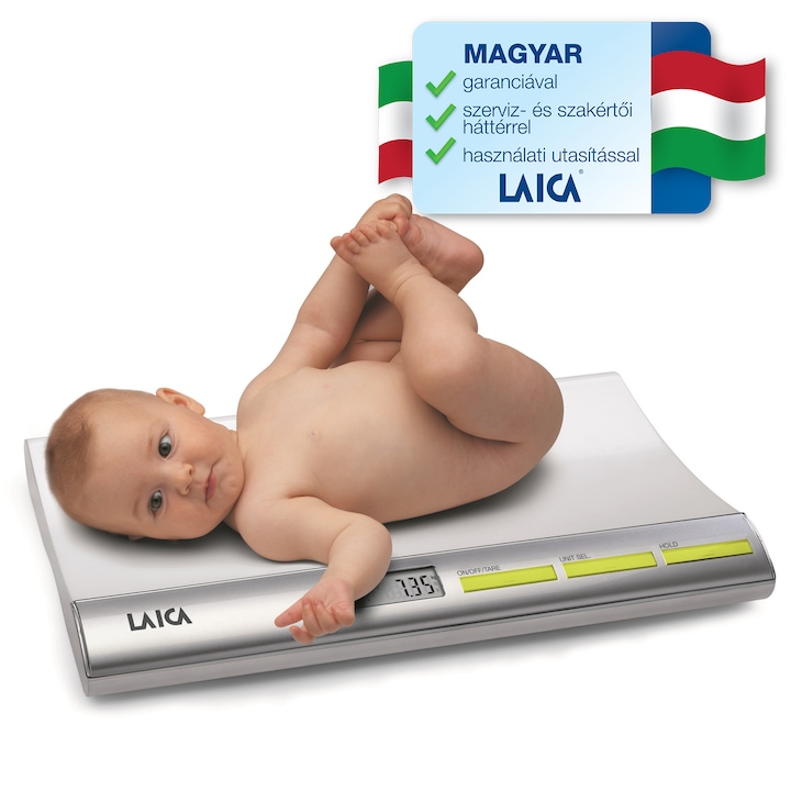 Laica PS3001 Baby line digitális babamérleg, 20kg