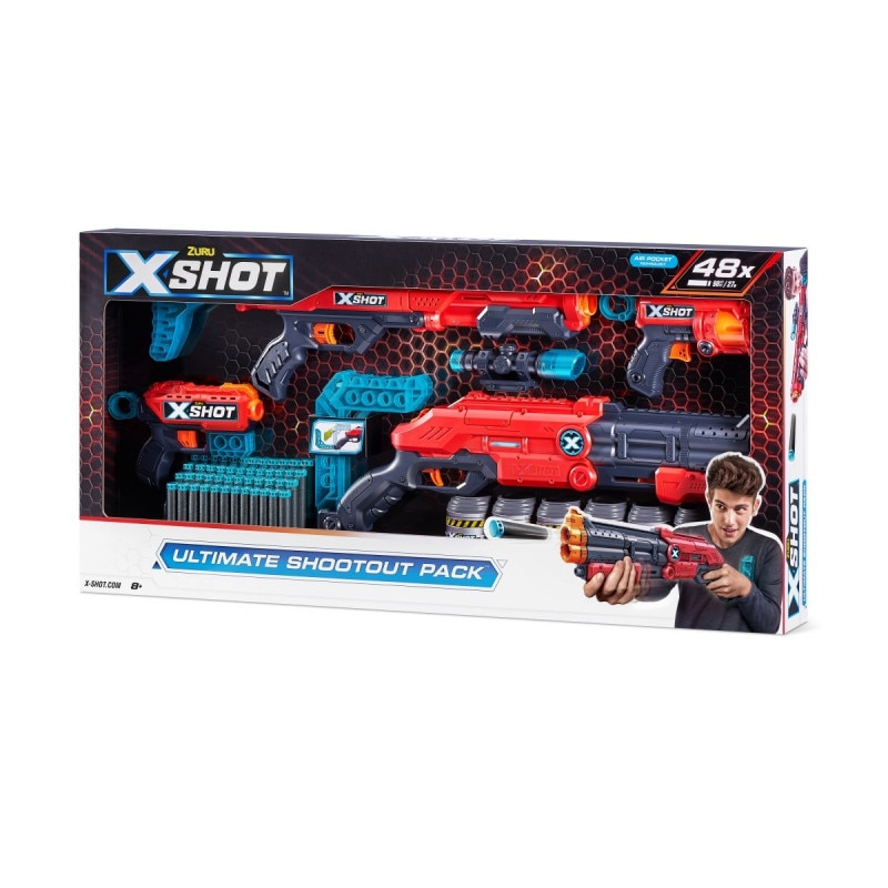 Set blaster si 48 proiectile Ultimate Shootout, Zuru, Plastic
