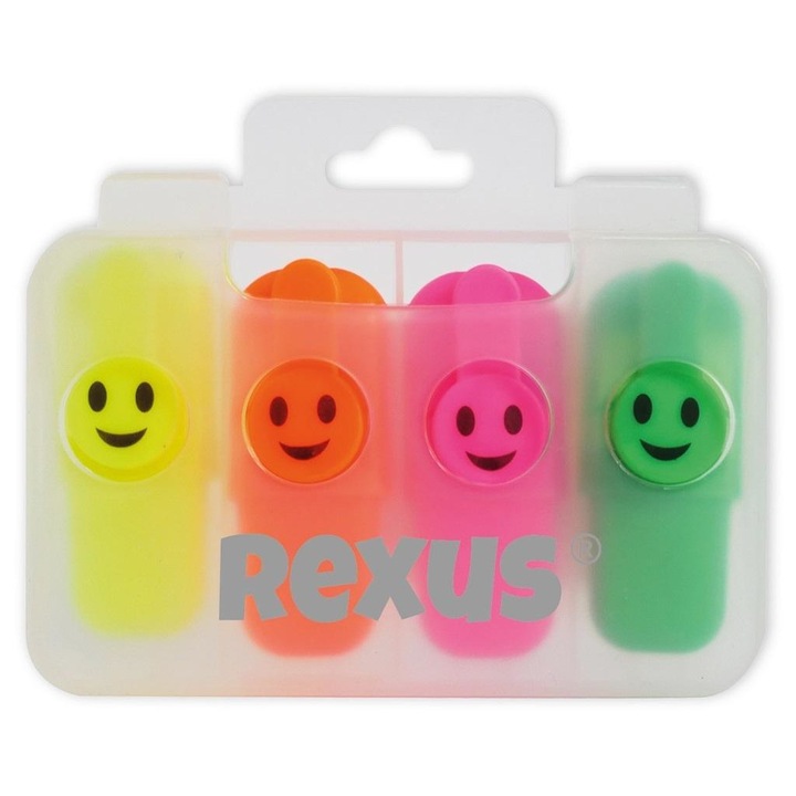 Set 4 markere iluminatoare, Multicolor