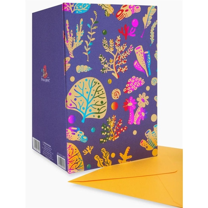 Felicitare cu plic, B6, Multicolor