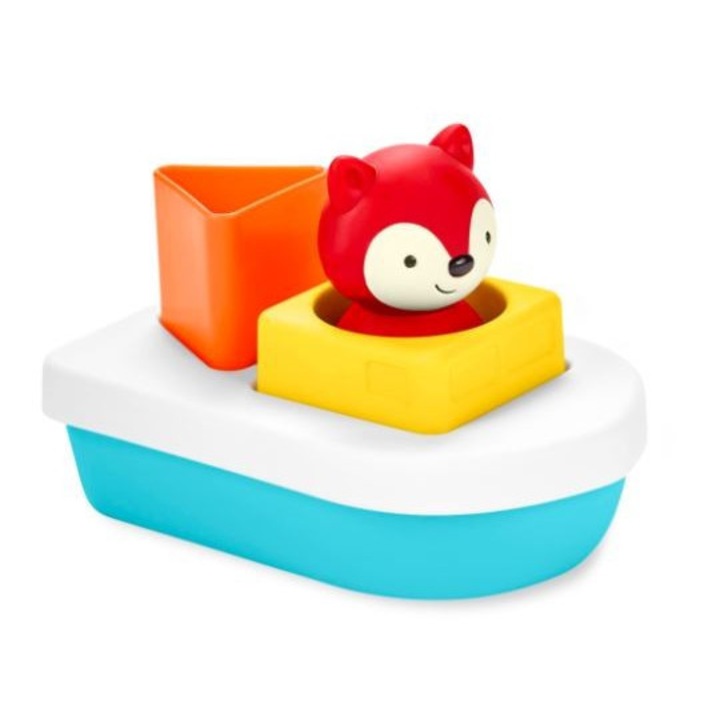 Fürdőjáték, Hajó, Többszínű, 14 x 9 x 10 cm