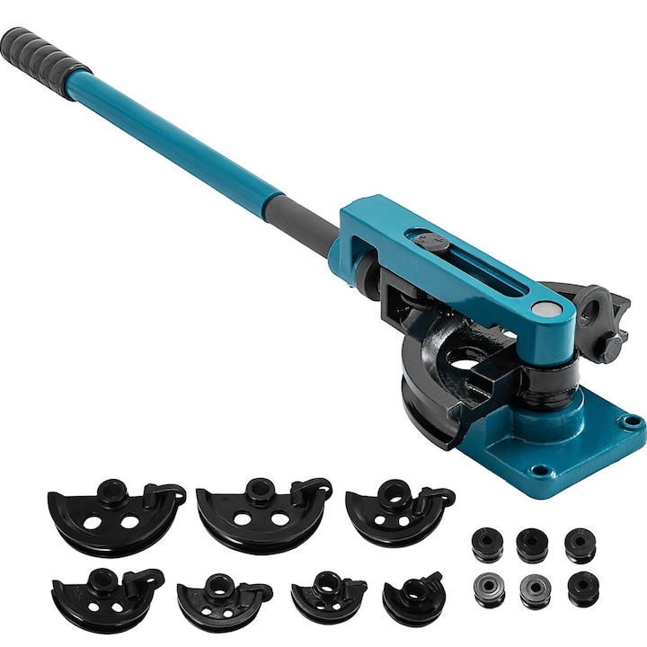 Тръбоогъвач Vevor 7 матрици 3/8", 1/2", 9/16", 5/8", 3/4", 7/8", 1", разтегателен лост