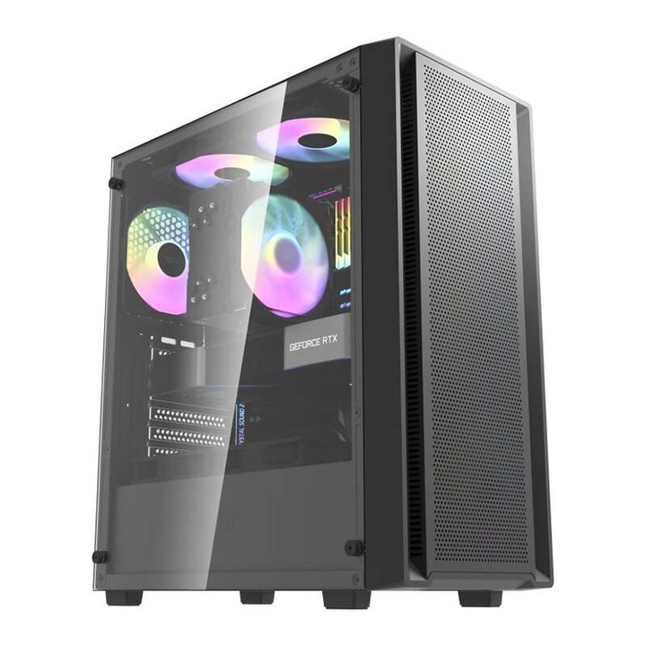 PC кутия DK353 ATX, Darkflash, черна