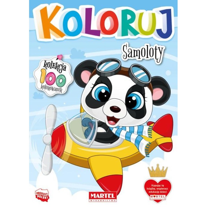 Koloruj - Samoloty, Martel, 2023, 3 év+