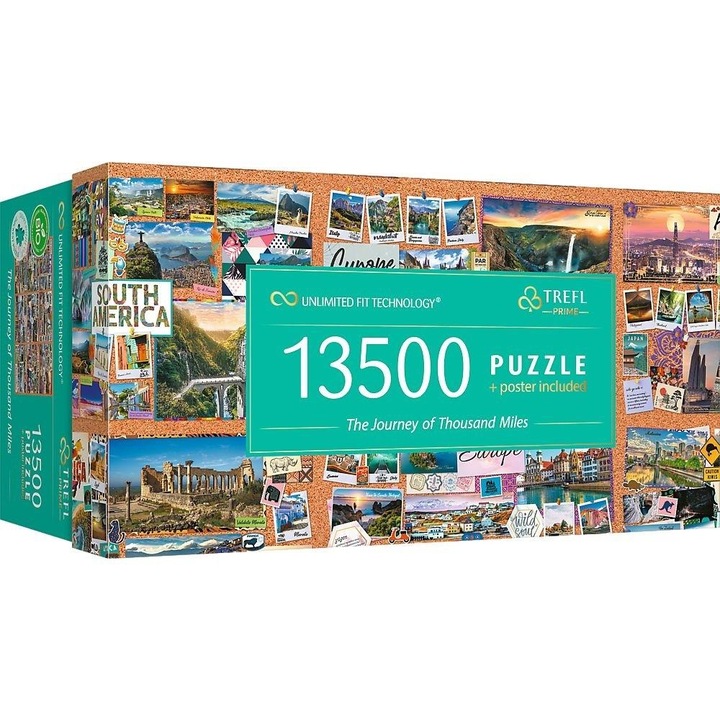 Puzzle 13500 Ezer mérföldes utazás Trefl, 9 készlet, 1985,6x1376mm, többszínű