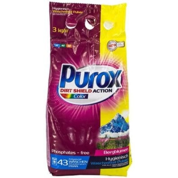 Detergent rufe, Purox, Rufe colorate, 3kg - eMAG.ro