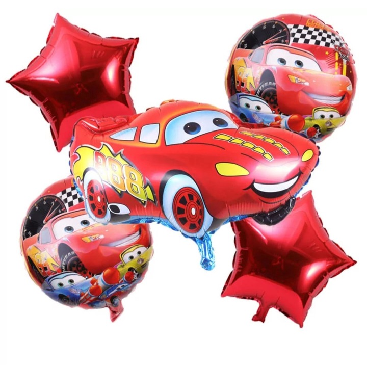 Set 5 baloane, Cars, Wow Shop