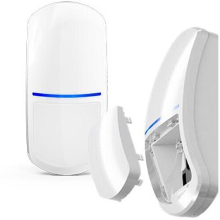 Двоен PIR+MW детектор за движение, регулируем монтаж, 15mx20m, бял, 62x137x42mm