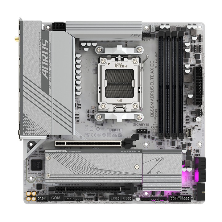 Дънна платка GIGABYTE B650M AORUS ELITE AX ICE B650M-A-ELIT-AX-ICE