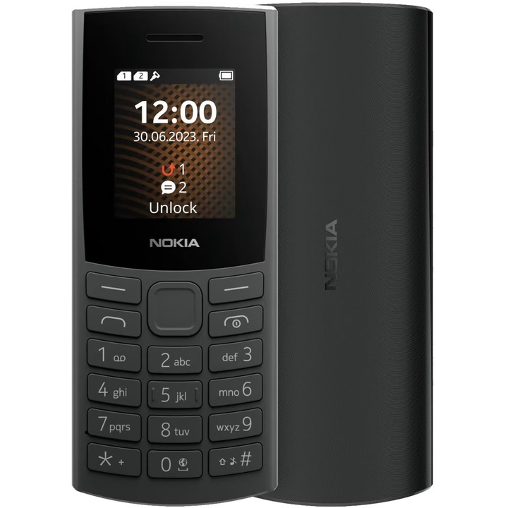 Смартфон Nokia 105 4G 2023, 4MB, 4MB, Charcoal