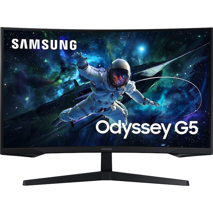 Монитор Samsung Odyssey G5 G55C, 32", VA, 2560 x 1440, 1 x HDMI 2.0, 1 x Audio Out, 1 x Display Port 1.2, 1 x USB (Service)