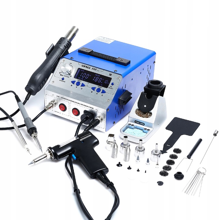 Kit statie de lipit, Yihua, 650W, LCD, Cu aer cald, Multicolor