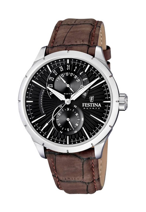 Festina Часовник в сребристо и кафяво