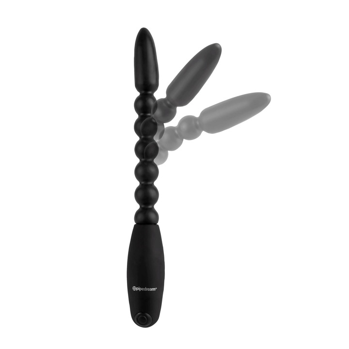 Анална играчка Pipedream Flexa Pleaser Power Beads, Силикон, Черен