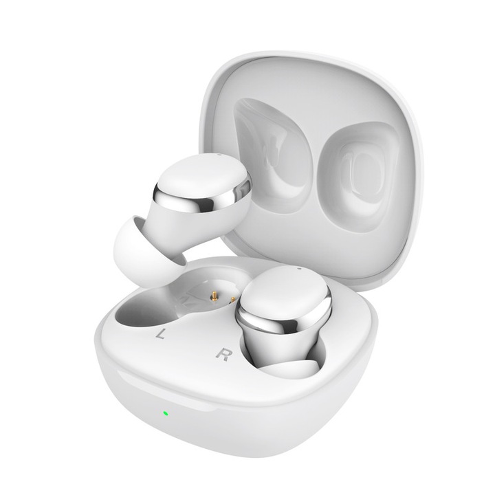 Vezeték nélküli fejhallgató, mikrofon, univerzális, Bluetooth 5.3, fehér
