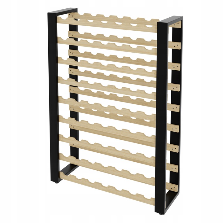 Bortartó, Lenmar, Fa, Űrtartalom 63 palack, 27x84x118 cm, Fekete/barna