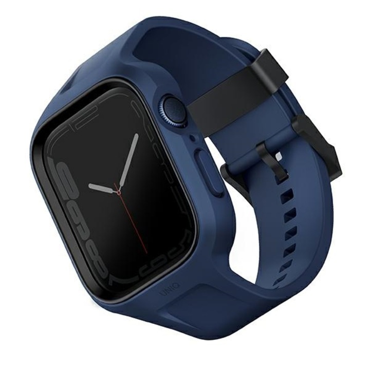 Curea cu carcasa UNIQ Monos 2in1 Apple Watch 4/5/6/7/8/9/SE 44/45mm, Albastru