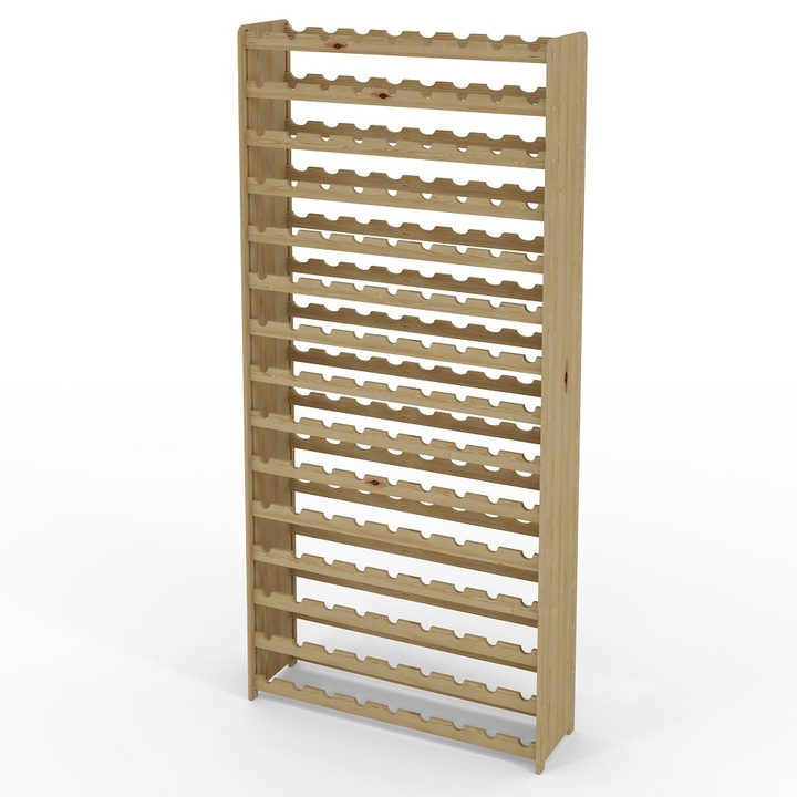 Borosüveg állvány, Lenmar, Fa, 198 x 92 x 26,5, Űrtartalom 135 palack, Természetes