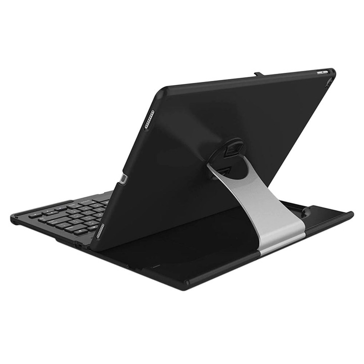 ProCase vezeték nélküli billentyűzet 8273254 8865-32, iPad Pro 12,9" (1. generációs, 2015), vezeték nélküli billentyűzet + állvány + hordtáska, elrendezés INT EN, fekete, 23 x 31 cm