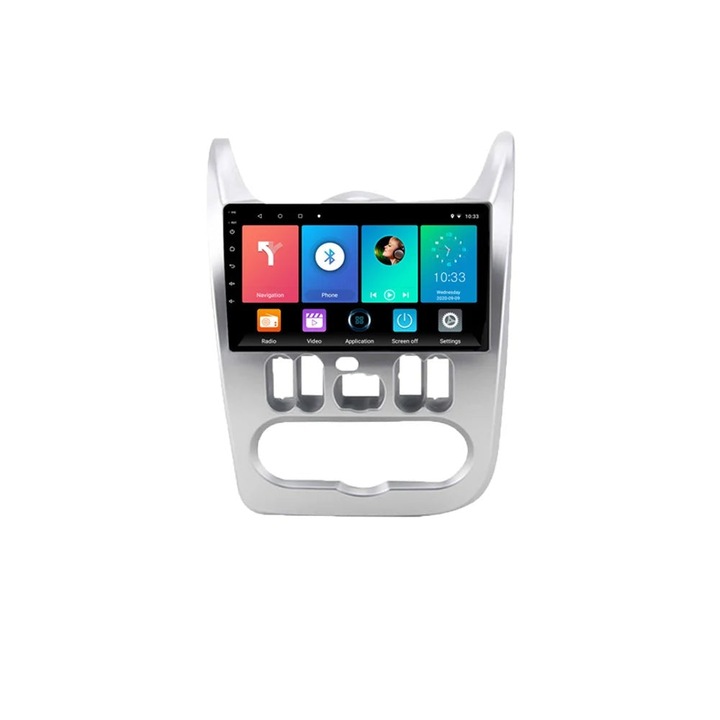 Mp5 Player, За Renault Dacia, 1GB, 16GB, 2Din, WiFi, 4x45, сребрист