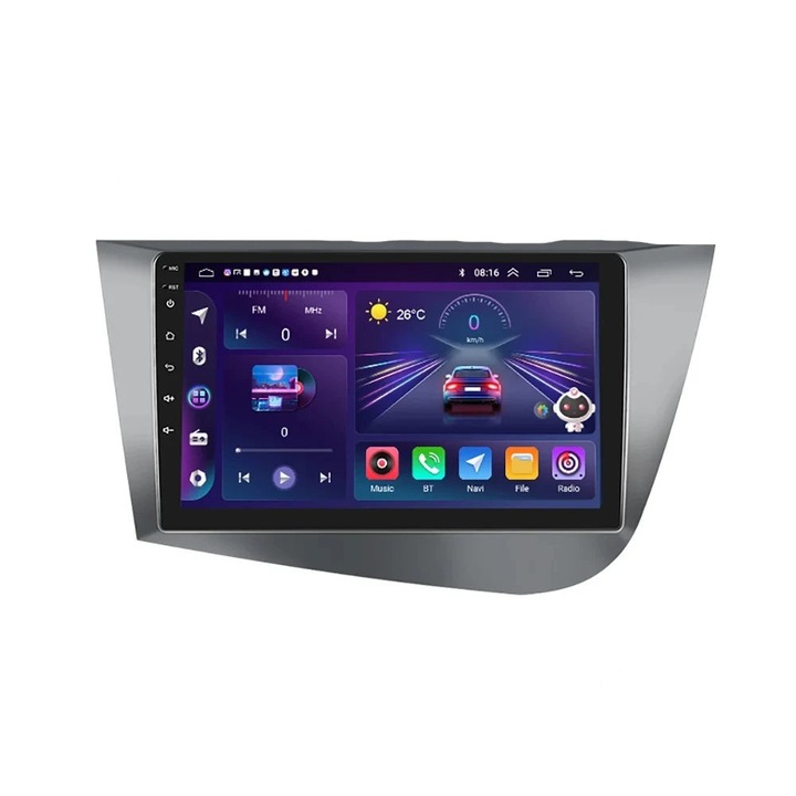 Mp5 Player, за SEAT Leon 2 MK2, 1GB, 16GB, 2din, WiFi, 4x60, черен