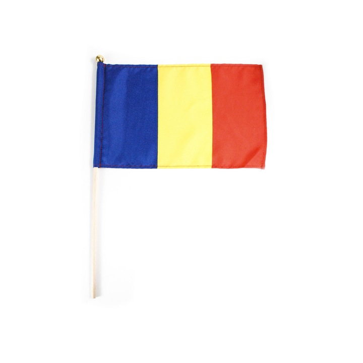 Steag Romania cu bat, dimensiune 30 x 20 cm