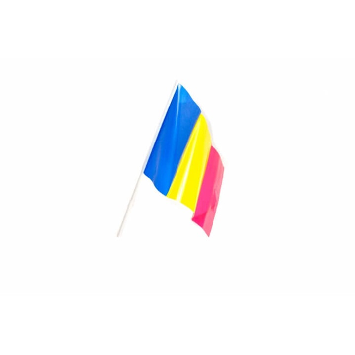 Комплект пластмасови знамена, Румъния, 6 бр/комплект, 25 х 16 см